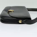 CELINE Shoulder Bag Leather Black Gold Auth ep10179-5