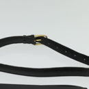 CELINE Shoulder Bag Leather Black Gold Auth ep10179-8