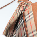 Burberrys Shoulder Bag Leather Gold Brown Auth ep10183-19