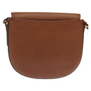 Burberrys Shoulder Bag Leather Gold Brown Auth ep10183-2