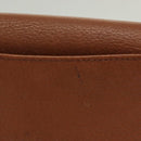 Burberrys Shoulder Bag Leather Gold Brown Auth ep10183-3