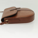 Burberrys Shoulder Bag Leather Gold Brown Auth ep10183-5