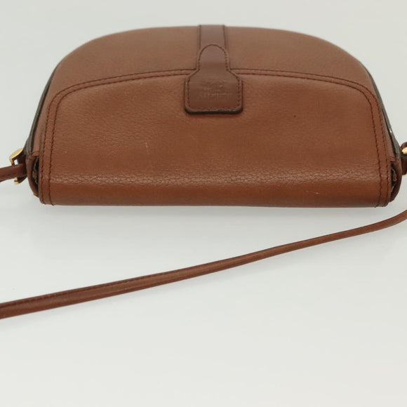 Burberrys Shoulder Bag Leather Gold Brown Auth ep10183