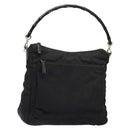 GUCCI Bamboo Hand Bag Nylon Black Silver 000 0509 Auth ep10189-1