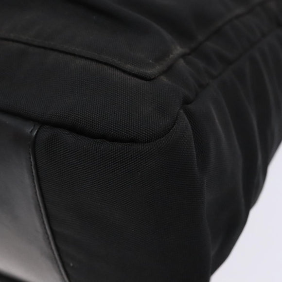 GUCCI Bamboo Hand Bag Nylon Black Silver 000 0509 Auth ep10189