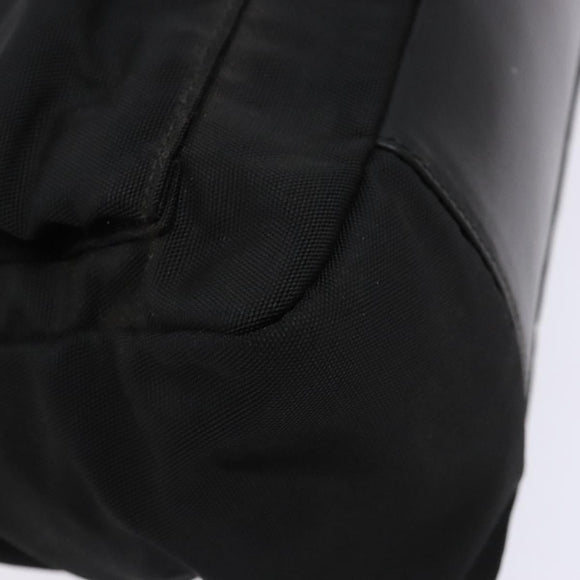 GUCCI Bamboo Hand Bag Nylon Black Silver 000 0509 Auth ep10189