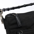 GUCCI Bamboo Hand Bag Nylon Black Silver 000 0509 Auth ep10189-9
