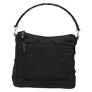 GUCCI Bamboo Hand Bag Nylon Black Silver 000 0509 Auth ep10189-13