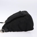 GUCCI Bamboo Hand Bag Nylon Black Silver 000 0509 Auth ep10189-4