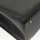 GUCCI Bamboo Hand Bag Leather Black Gold 002 2122 0260 Auth ep10191-16