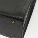 GUCCI Bamboo Hand Bag Leather Black Gold 002 2122 0260 Auth ep10191-17