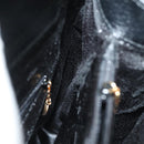 GUCCI Bamboo Hand Bag Leather Black Gold 002 2122 0260 Auth ep10191-20