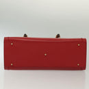 GUCCI Bamboo Hand Bag Leather Red Gold 002 2865 0260 Auth ep10194-9