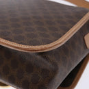 CELINE Macadam Canvas Shoulder Bag PVC Leather Brown Gold Auth ep10201-16