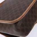 CELINE Macadam Canvas Shoulder Bag PVC Leather Brown Gold Auth ep10201-9