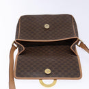CELINE Macadam Canvas Shoulder Bag PVC Leather Brown Gold Auth ep10201-18
