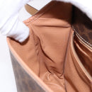 CELINE Macadam Canvas Shoulder Bag PVC Leather Brown Gold Auth ep10201-20