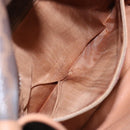 CELINE Macadam Canvas Shoulder Bag PVC Leather Brown Gold Auth ep10201-11