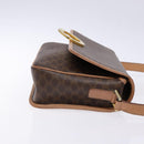 CELINE Macadam Canvas Shoulder Bag PVC Leather Brown Gold Auth ep10201-3