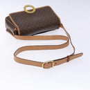 CELINE Macadam Canvas Shoulder Bag PVC Leather Brown Gold Auth ep10201-7
