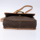 CELINE Macadam Canvas Shoulder Bag PVC Leather Brown Gold Auth ep10201-5