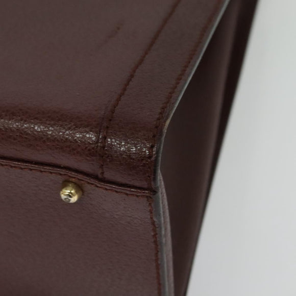 GUCCI Bamboo Hand Bag Leather Brown Gold 002 1186 0260 Auth ep10204