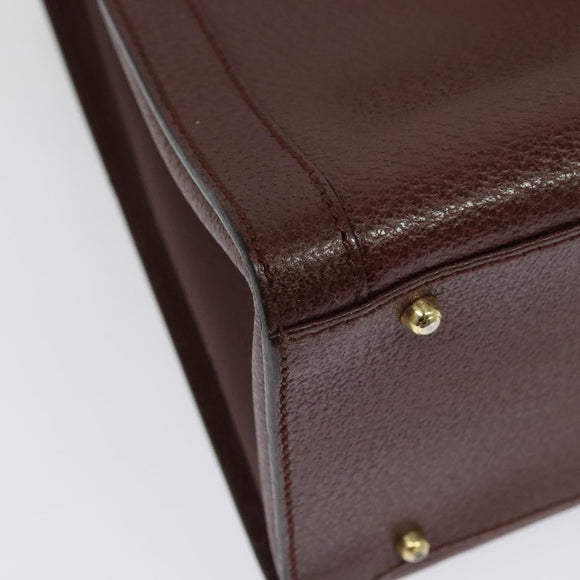 GUCCI Bamboo Hand Bag Leather Brown Gold 002 1186 0260 Auth ep10204