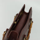 GUCCI Bamboo Hand Bag Leather Brown Gold 002 1186 0260 Auth ep10204-6