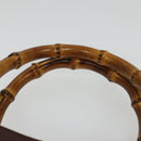 GUCCI Bamboo Hand Bag Leather Brown Gold 002 1186 0260 Auth ep10204-8