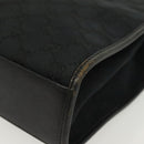 GUCCI GG Canvas Jackie Hand Bag Black Silver 002 1065 Auth ep10213-9