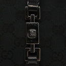 GUCCI GG Canvas Jackie Hand Bag Black Silver 002 1065 Auth ep10213-10