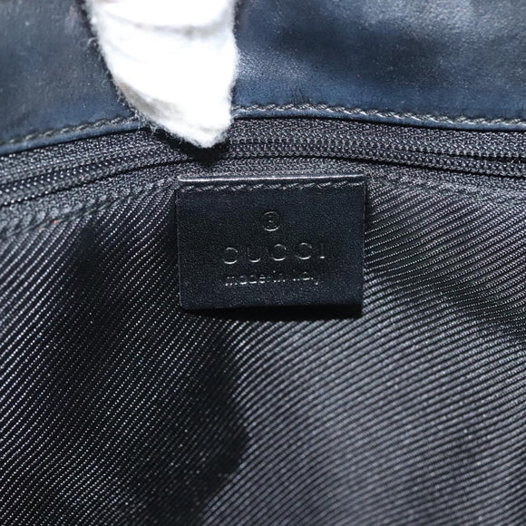 GUCCI GG Canvas Jackie Hand Bag Black Silver 002 1065 Auth ep10213