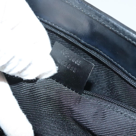 GUCCI GG Canvas Jackie Hand Bag Black Silver 002 1065 Auth ep10213