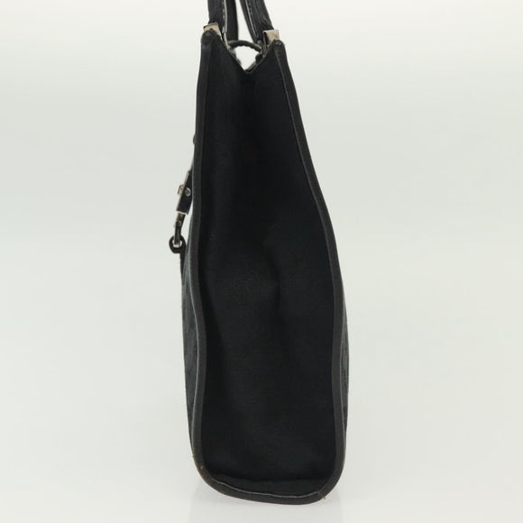 GUCCI GG Canvas Jackie Hand Bag Black Silver 002 1065 Auth ep10213