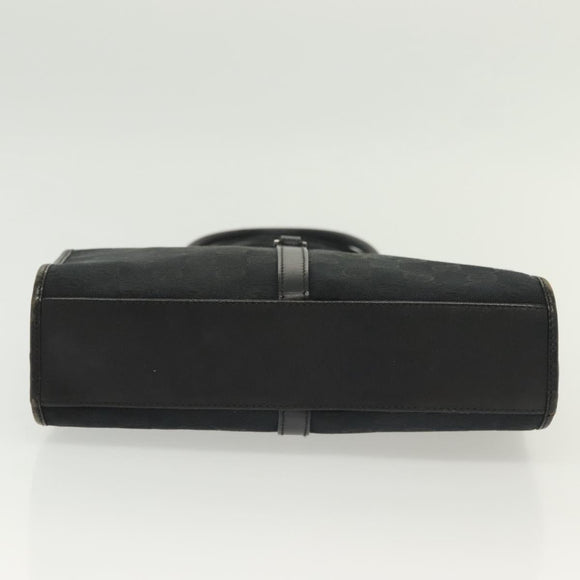 GUCCI GG Canvas Jackie Hand Bag Black Silver 002 1065 Auth ep10213