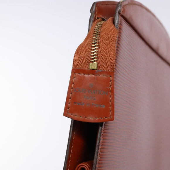 LOUIS VUITTON Epi Trousse Crete Pouch Brown M48403 LV Auth ep10214