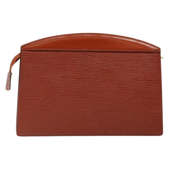 LOUIS VUITTON Epi Trousse Crete Pouch Brown M48403 LV Auth ep10214