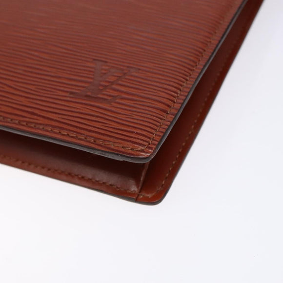 LOUIS VUITTON Epi Trousse Crete Pouch Brown M48403 LV Auth ep10214
