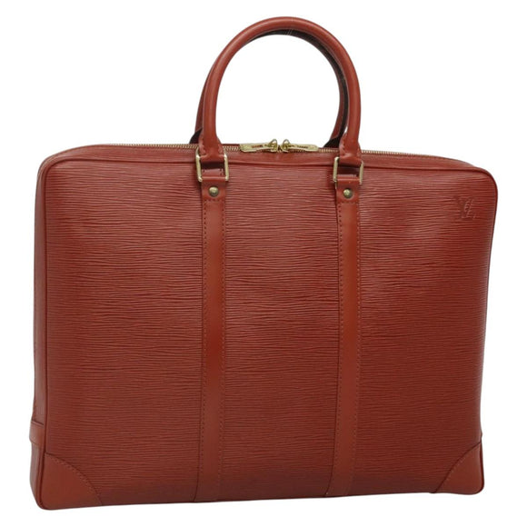 LOUIS VUITTON Epi Porte Documents Voyage Business Bag Brown M54478 Auth ep10215