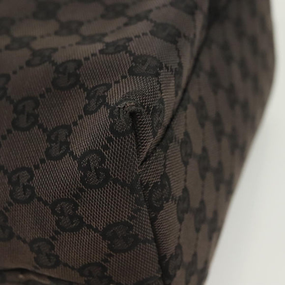 GUCCI GG Canvas Tote Bag Black Silver 002 1076 3754 Auth ep10216