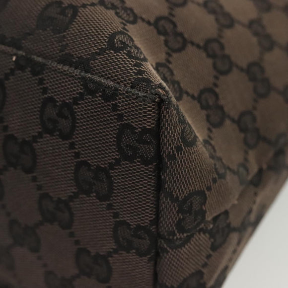 GUCCI GG Canvas Tote Bag Black Silver 002 1076 3754 Auth ep10216