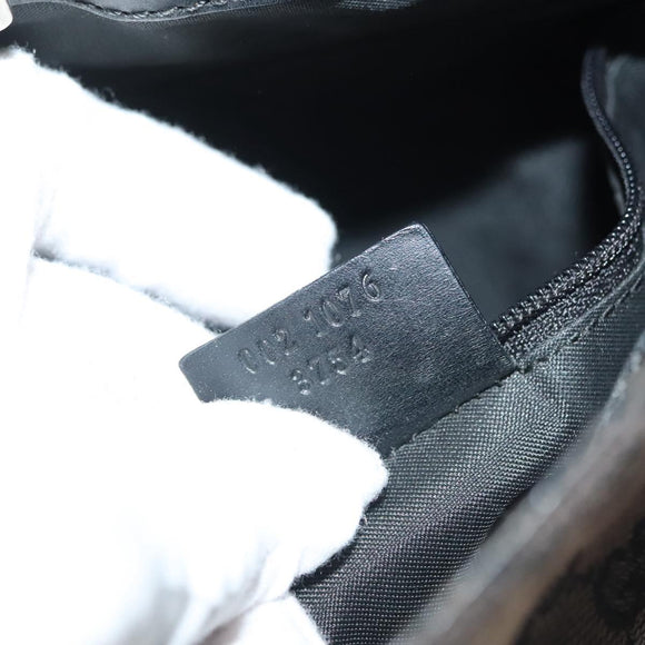 GUCCI GG Canvas Tote Bag Black Silver 002 1076 3754 Auth ep10216