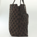 GUCCI GG Canvas Tote Bag Black Silver 002 1076 3754 Auth ep10216-4