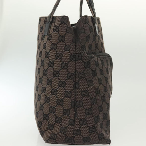 GUCCI GG Canvas Tote Bag Black Silver 002 1076 3754 Auth ep10216