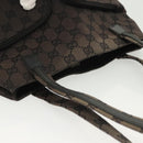 GUCCI GG Canvas Tote Bag Black Silver 002 1076 3754 Auth ep10216-6