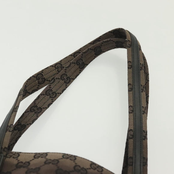 GUCCI GG Canvas Tote Bag Black Silver 002 1076 3754 Auth ep10216