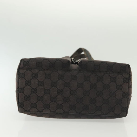 GUCCI GG Canvas Tote Bag Black Silver 002 1076 3754 Auth ep10216