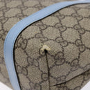 GUCCI GG Supreme Hand Bag PVC Beige Silver 297557 Auth ep10221-15