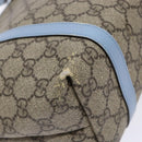 GUCCI GG Supreme Hand Bag PVC Beige Silver 297557 Auth ep10221-16