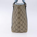 GUCCI GG Supreme Hand Bag PVC Beige Silver 297557 Auth ep10221-3